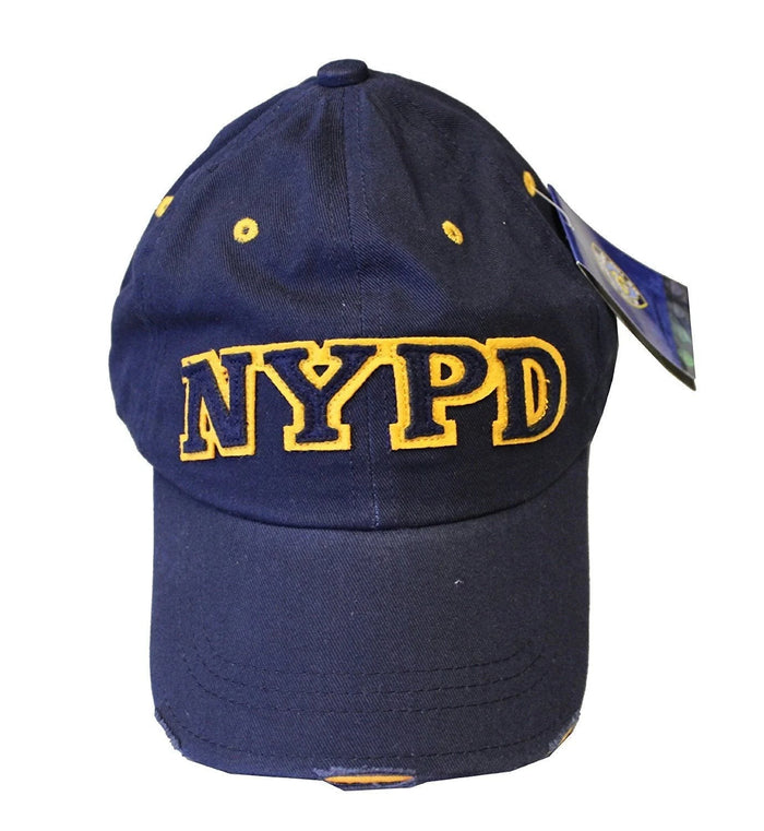 Men's NYPD Baseball Hats (Navy / Yellow 99310) - NYC Factory