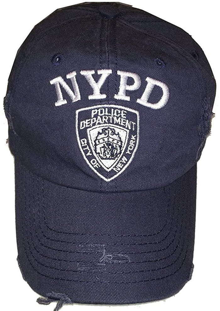 Men's NYPD Baseball Hats (Naqvy / White, 99307) - NYC Factory