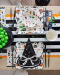 Orange & Black Striped Paper Table Runner - bubblegum market