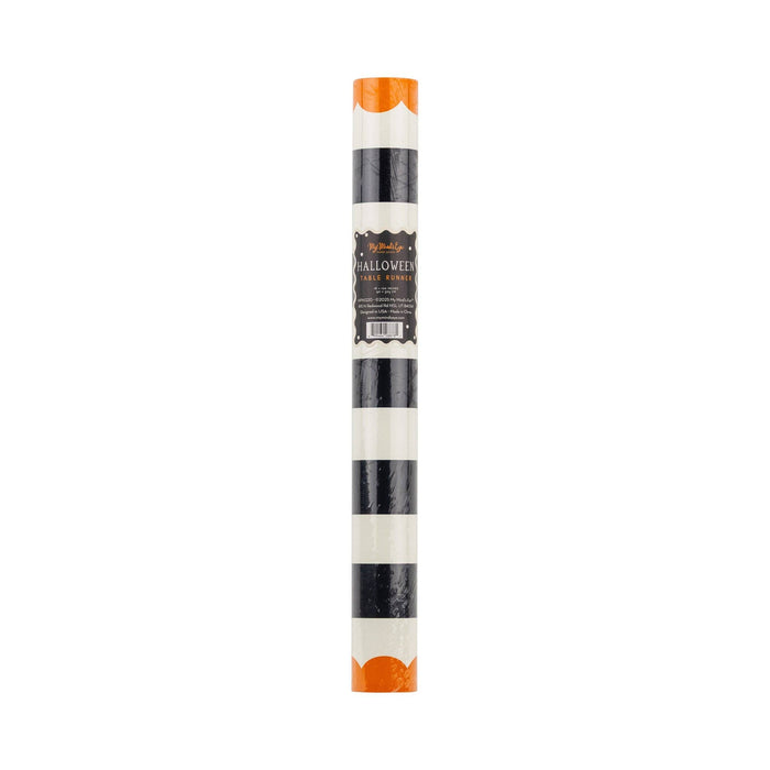 Orange & Black Striped Paper Table Runner - bubblegum market