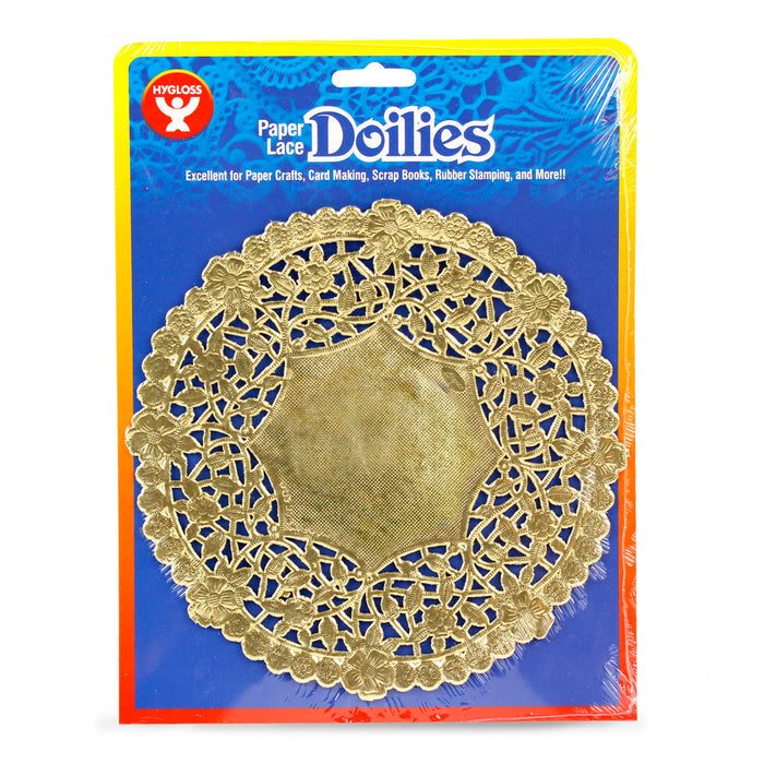 PAPER LACE DOILIES: 6" ROUND GOLD 100 PCS