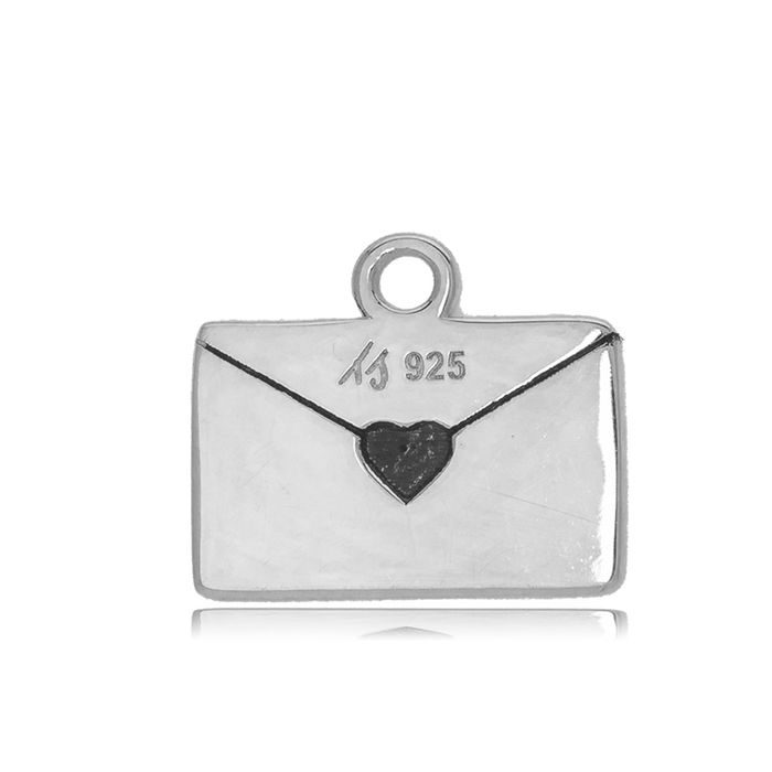 Peach Moonstone Stone Bracelet with Love Letter Sterling Silver Charm