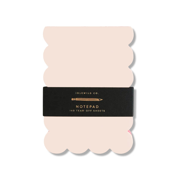 Peach + Persimmon Duotone Scalloped Notepad - bubblegum market