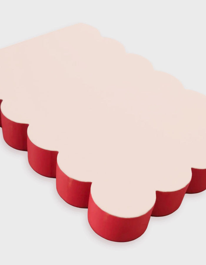 Peach + Persimmon Duotone Scalloped Notepad - bubblegum market