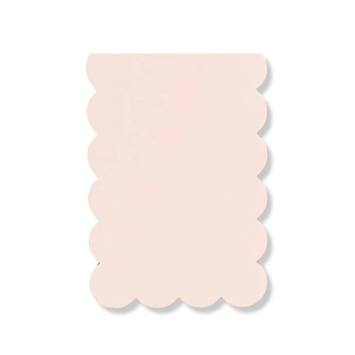 Peach + Persimmon Duotone Scalloped Notepad - bubblegum market