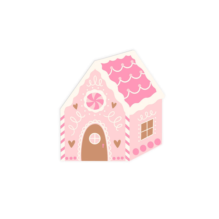 Pink Gingerbread House Cocktail Napkins - bubblegum market