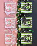 Green Stripe / Pink Stripe Paper Plates 11" - bubblegum market