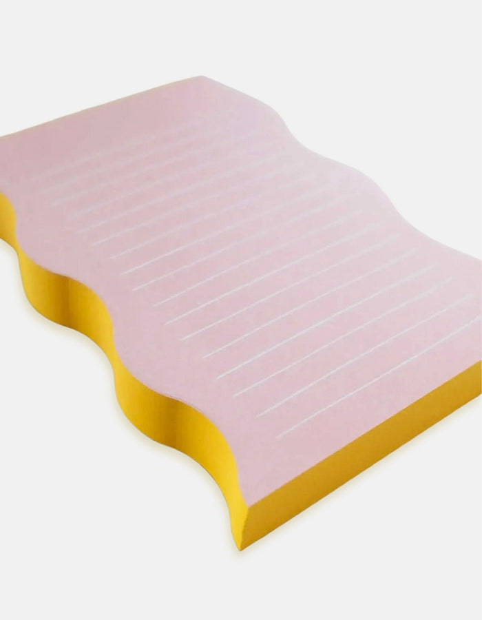 Pink + Yellow Duotone Wavy Notepad - bubblegum market