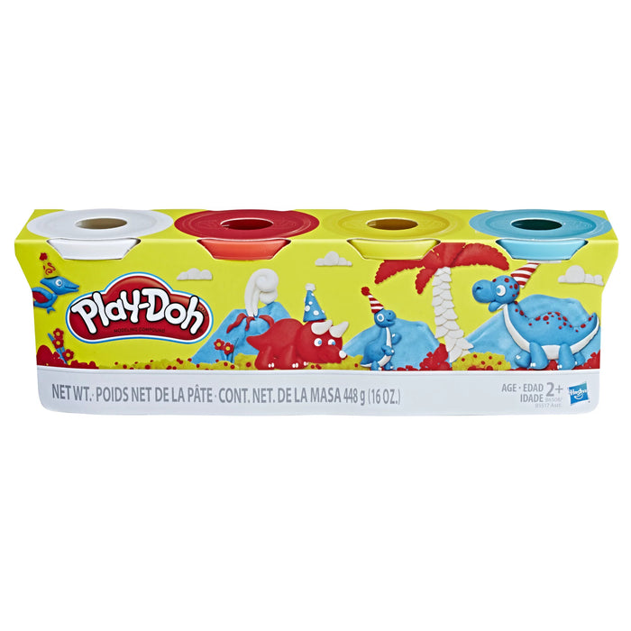 PLAY-DOH: ASSORTED COLORS, 4 PACK 16OZ TOTAL - Creative Kids