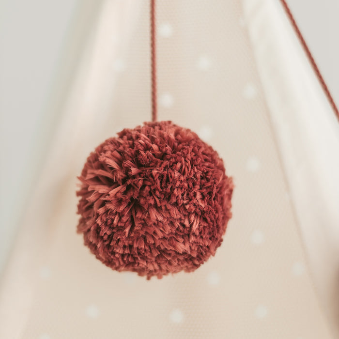 Pom Pom Teepee Tent Toppers - Decorative PomPoms |Colour: Terracotta