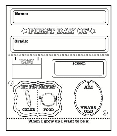 POSTER: FIRST DAY OF SCHOOL