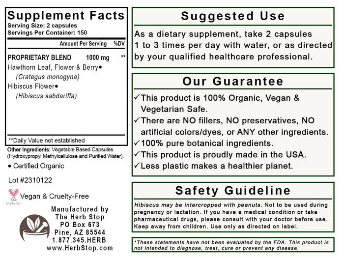Pressure Eaz Capsules Label - Back