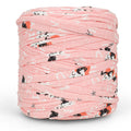 Printed Recycled T-Shirt Fabric Yarn - Peachy Sun