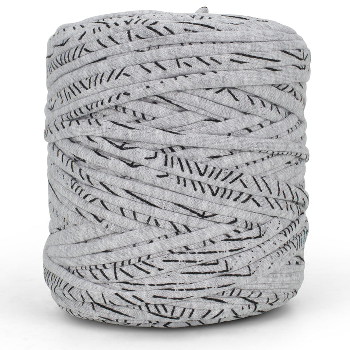 Printed Recycled T-Shirt Fabric Yarn - Stone Wash