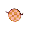 Puffy Checkered Key Ring Pouch - bubblegum market