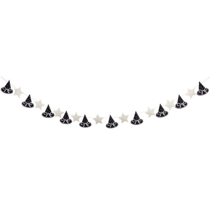 Puffy Felt Witch Hats Banner - bubblegum market