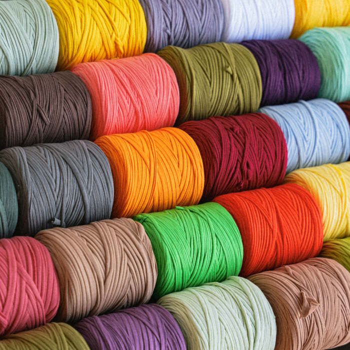 Recycled T-Shirt Fabric Yarn - Mink Color
