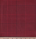 Red Black Small Plaid Cotton Fabric