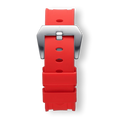 Red Silicone Strap With Silver Buckle designed for men, featuring a bold red silicone material and a sleek silver buckle, embodying Ralph Christian’s statement luxury style.
