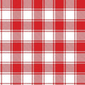 Red White Plaid Cotton Fabric