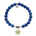 Royal Jade Stone Bracelet with Flower of Positivity Sterling Silver Charm