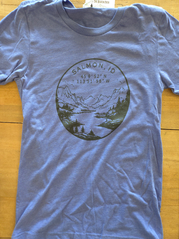 Salmon, ID Adult Unisex Tee - Lapis Purple