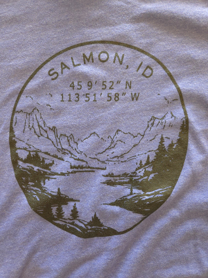Salmon, ID Adult Unisex Tee - Lapis Purple