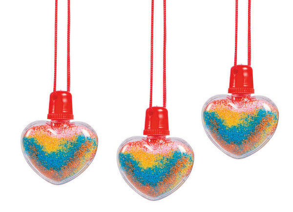 SAND ART: HEART NECKLACE 12PC