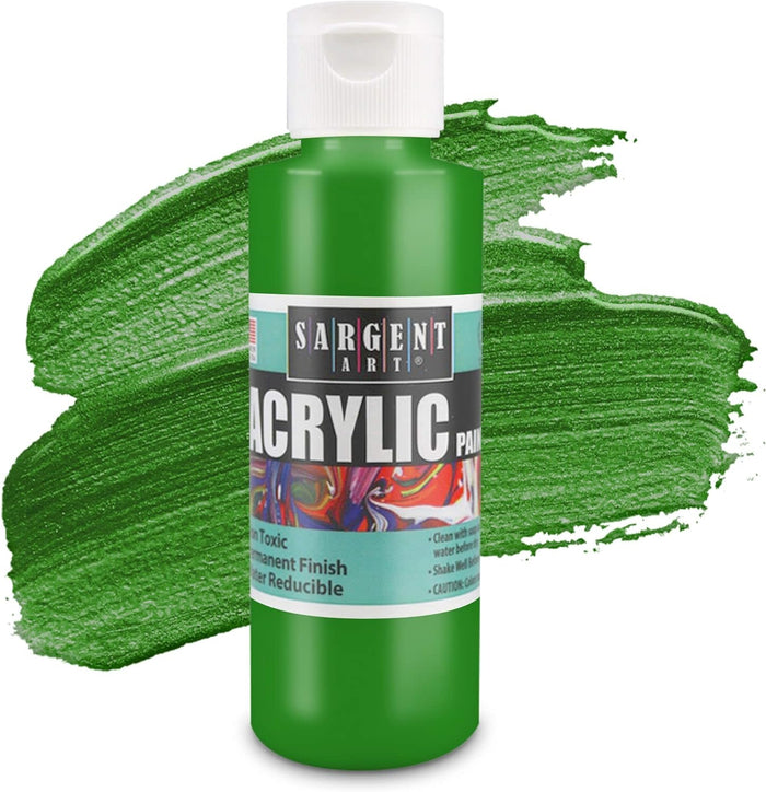 SARGENT ART ACRYLIC PAINT SET:  4OZ BOTTLES 6 PACK - Creative Kids