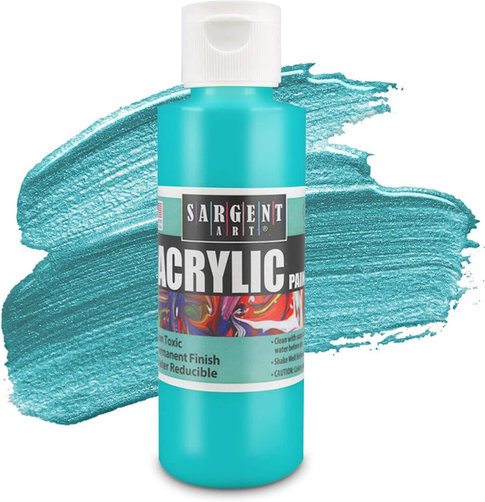 SARGENT ART ACRYLIC PAINT SET:  4OZ BOTTLES 6 PACK - Creative Kids