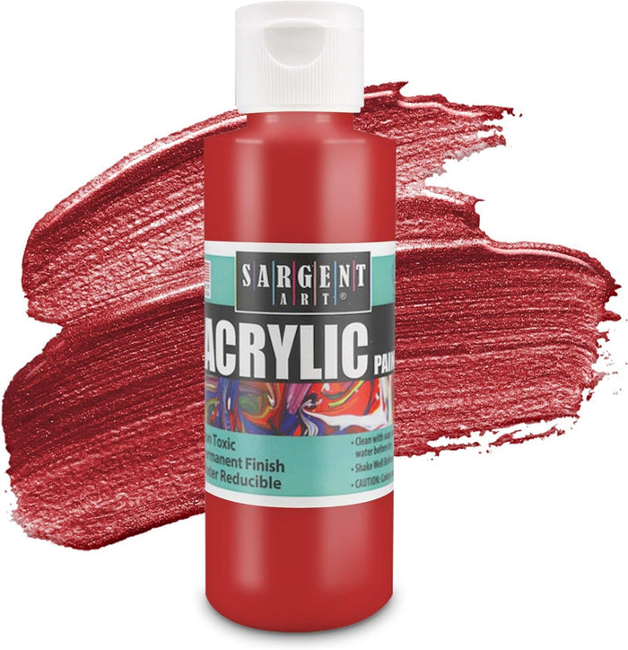 SARGENT ART ACRYLIC PAINT SET:  4OZ BOTTLES 6 PACK - Creative Kids