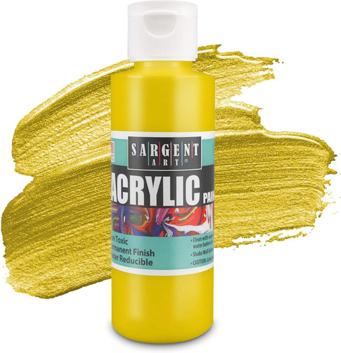 SARGENT ART ACRYLIC PAINT SET:  4OZ BOTTLES 6 PACK - Creative Kids