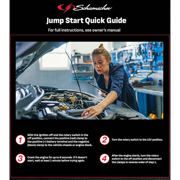 Schumacher DSR167 Jump Start Quick Guide