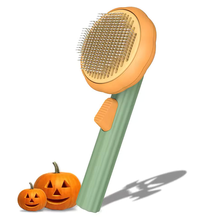 Self Cleaning Slicker Brush for Dogs and Cats – One Click Pet Hair Shedding Comb