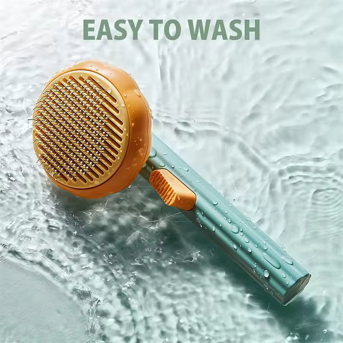 Self Cleaning Slicker Brush for Dogs and Cats – One Click Pet Hair Shedding Comb