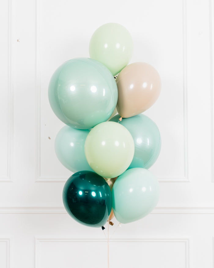 Serengeti - Orbs and 11in Balloons - bouquet of 10