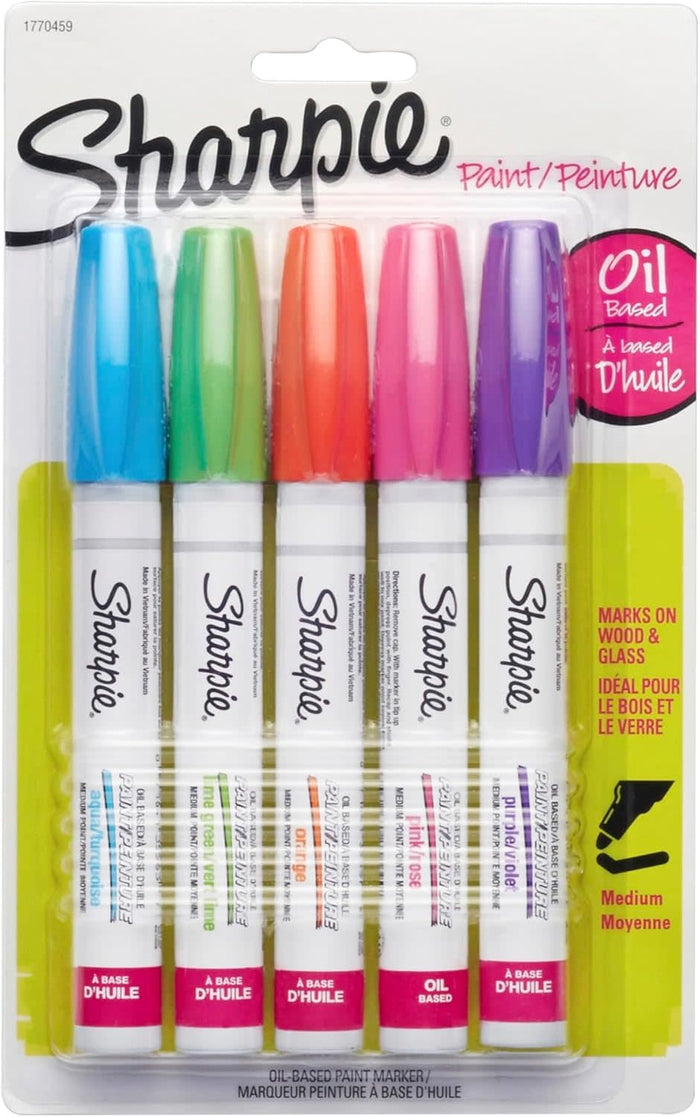 SHARPIE PAINT MARKER - MEDIUM POINT ASSORTED COLORS  - 5 PACK - Creative Kids