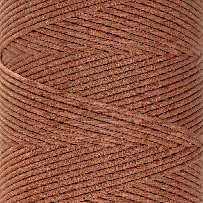 SOFT COTTON CORD ZERO WASTE 4mm - 1 SINGLE STRAND - BRONZE
