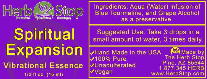 Spiritual Expansion Vibrational Essence Label