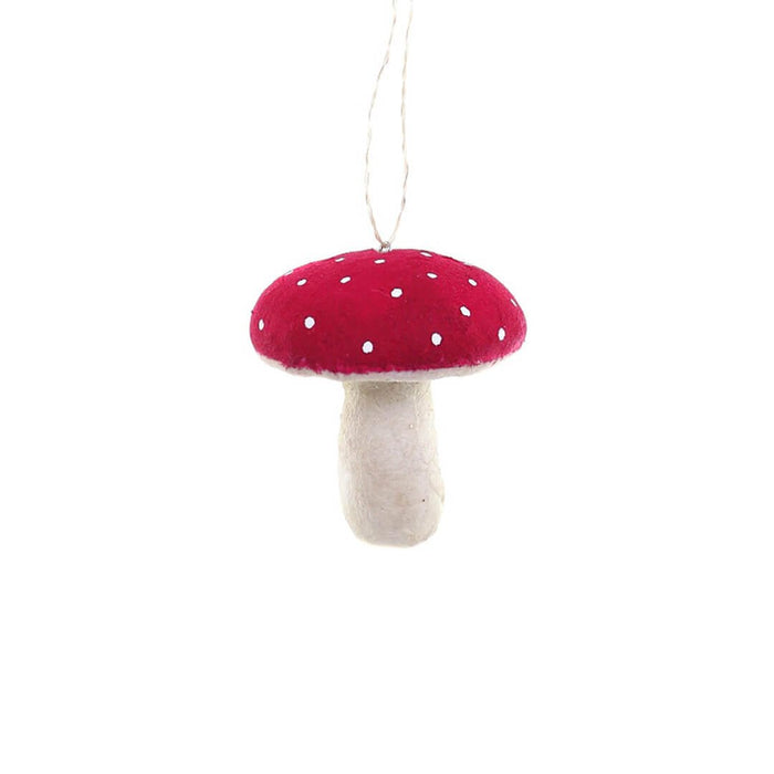 Spun Cotton Mushroom Ornament 2.5" - bubblegum market