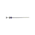 Stainless Steel Straw Gun,"Long metal straw gun with blue finger grip"