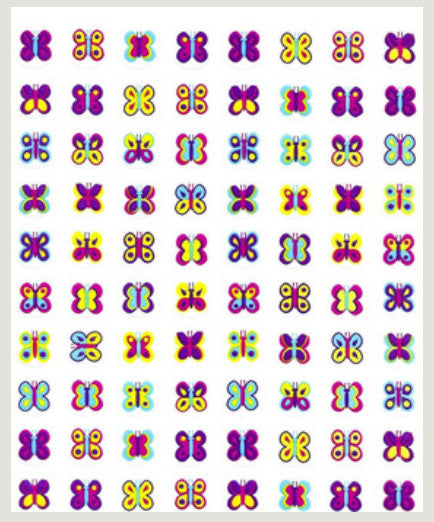 STICKERS: BUTTERFLY - 25 SHEETS