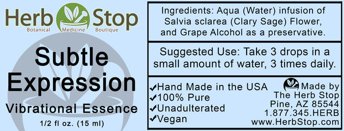 Subtle Expression Vibrational Essence Label