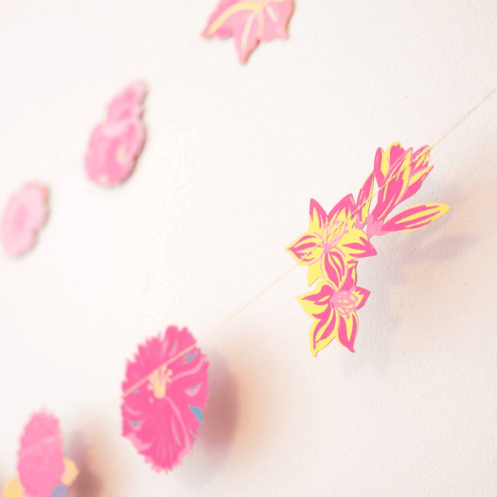 Summer Garden Sewn Garland - bubblegum market