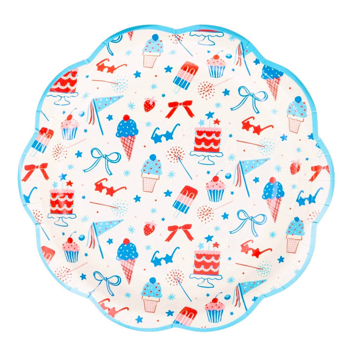 Summer Treats Paper Plates 9" - bubblegum market