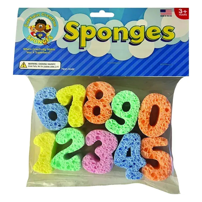 SUPER SPONGE SET NUMBERS  12PC - Creative Kids