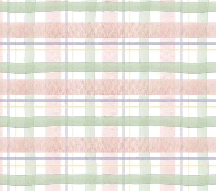 Sweet Spring Blooming Plaid Cotton Fabric