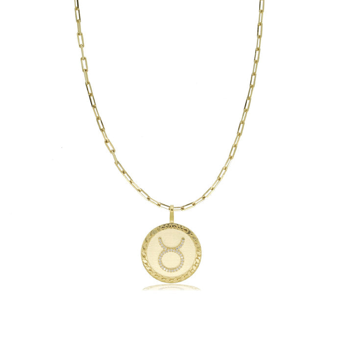 Taurus Gold Zodiac Necklace