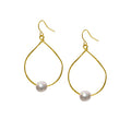 Teardrop Earrings with Pearl