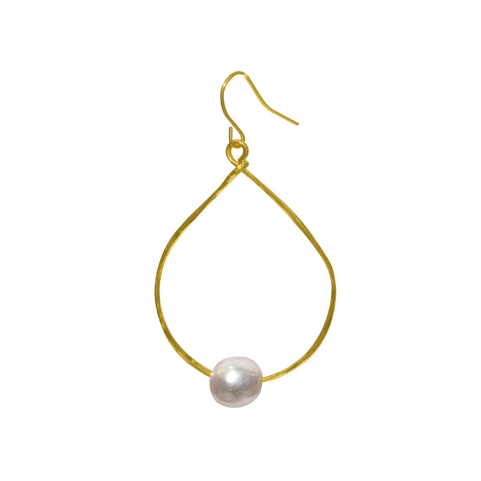 Teardrop Earrings with Pearl